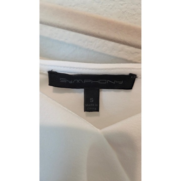 SYMPHONY White One Shoulder Ruffle Maxi Dress Formal Evening Gown S - Picture 2 of 8